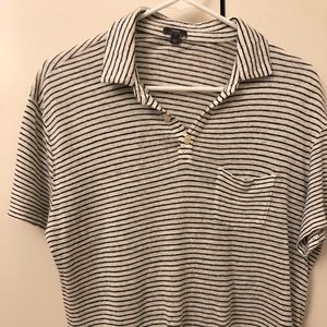 Vince Mens linen polo shirt